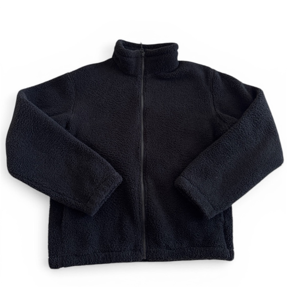 Uniqlo Black Full-Zip Sherpa Fleece Jacket unisex size S